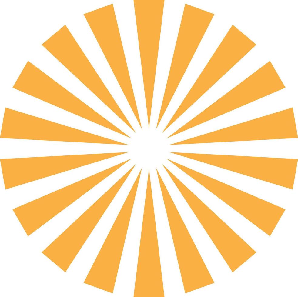 Sunbeam icon isolated on white background . Yellow sunburst icon . illustration vector