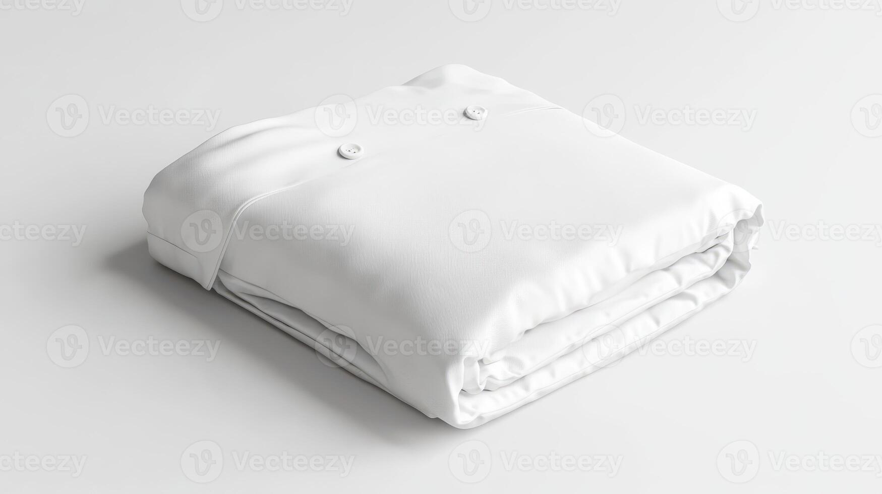 Neatly folded white hoodie on a light background in a minimalist setting photo