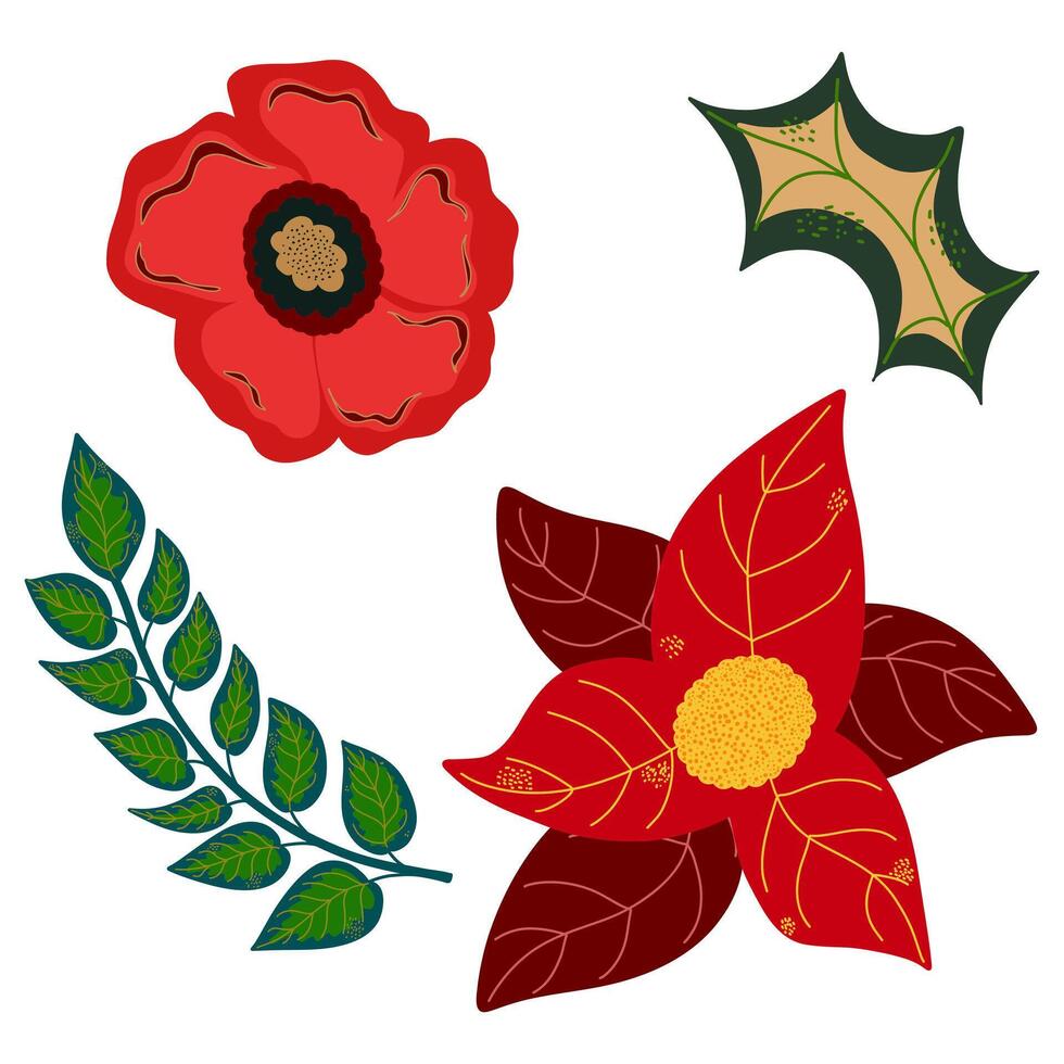 christmas flowers clipart 49199542 Vector Art at Vecteezy