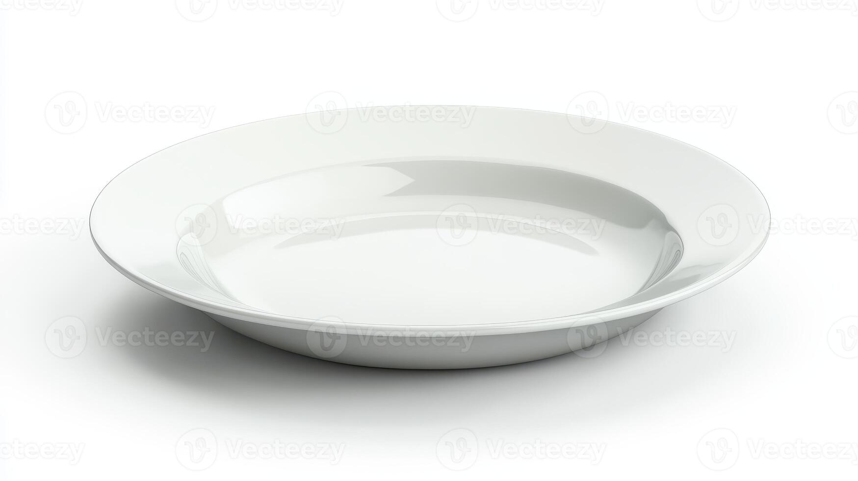 Simple white plate on a clean background showcasing minimalistic design perfect for food presentation photo