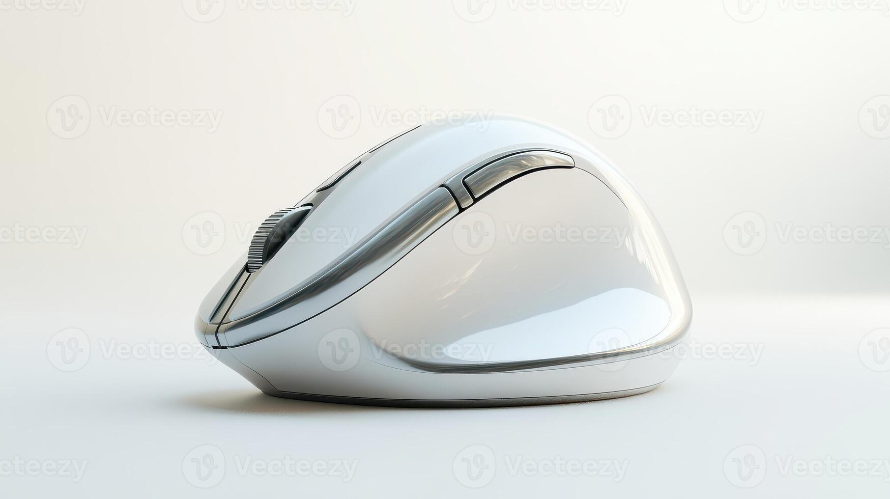 Modern ergonomic computer mouse on a white background photo