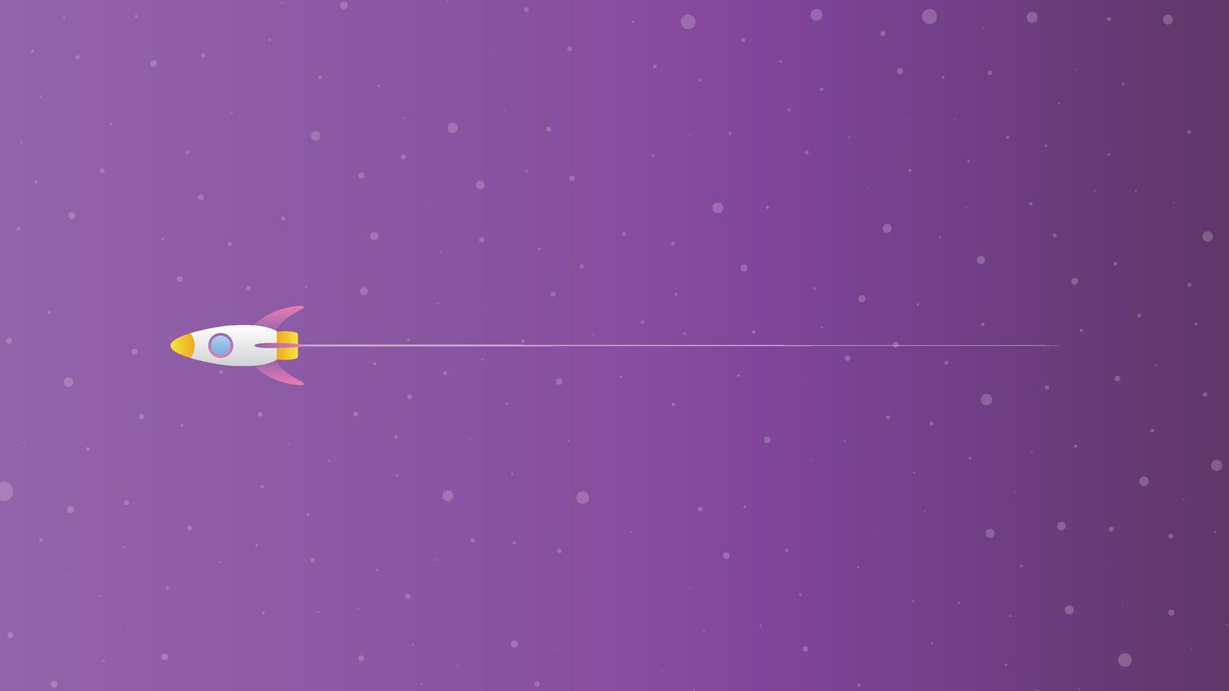 rocket flying in space vector
