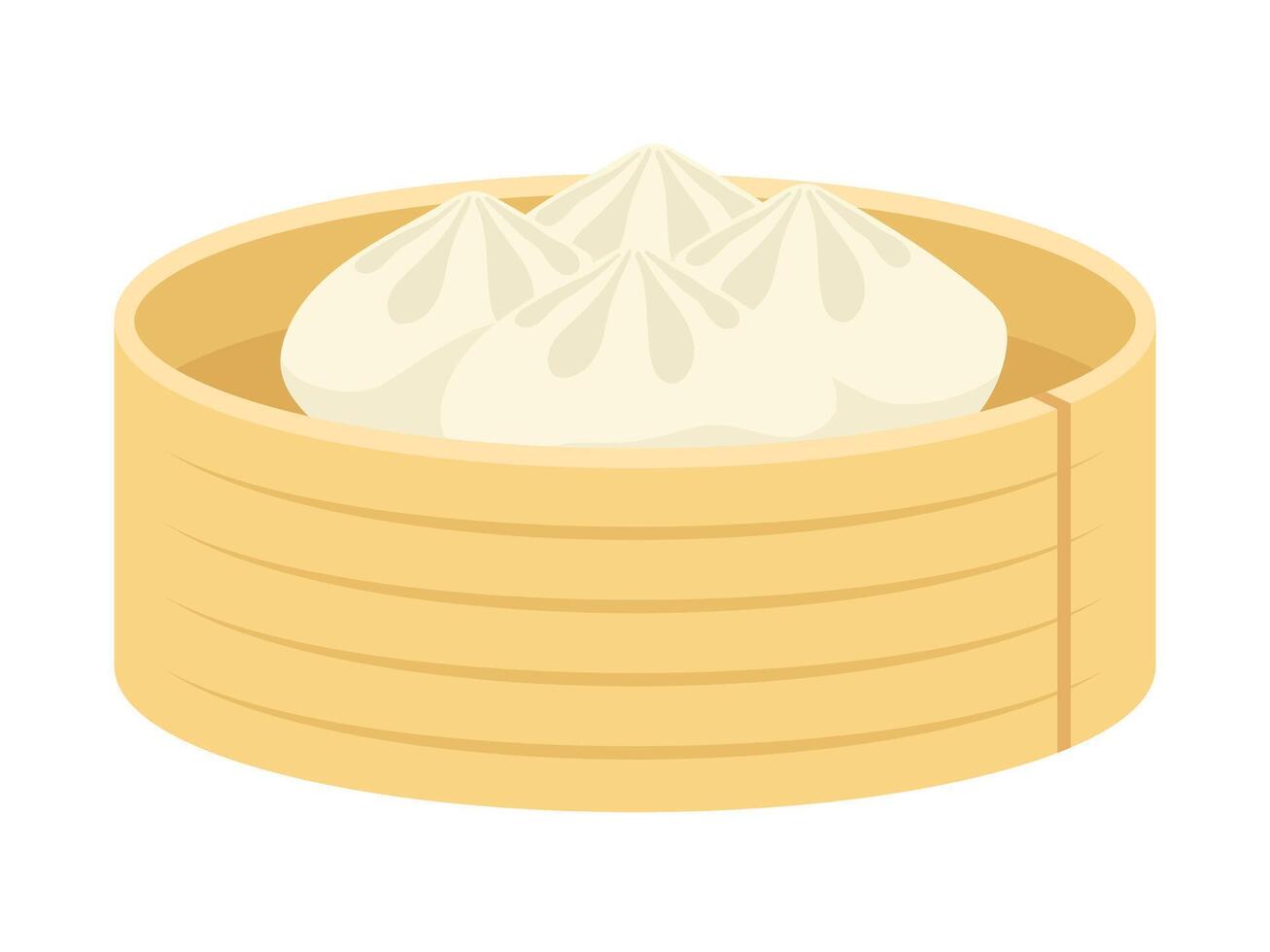 a box of steamed buns vector
