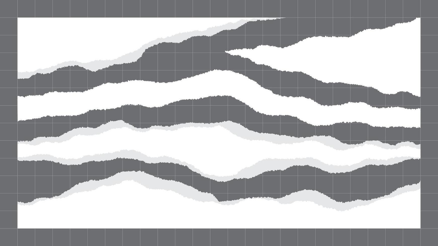 torn paper element design vector