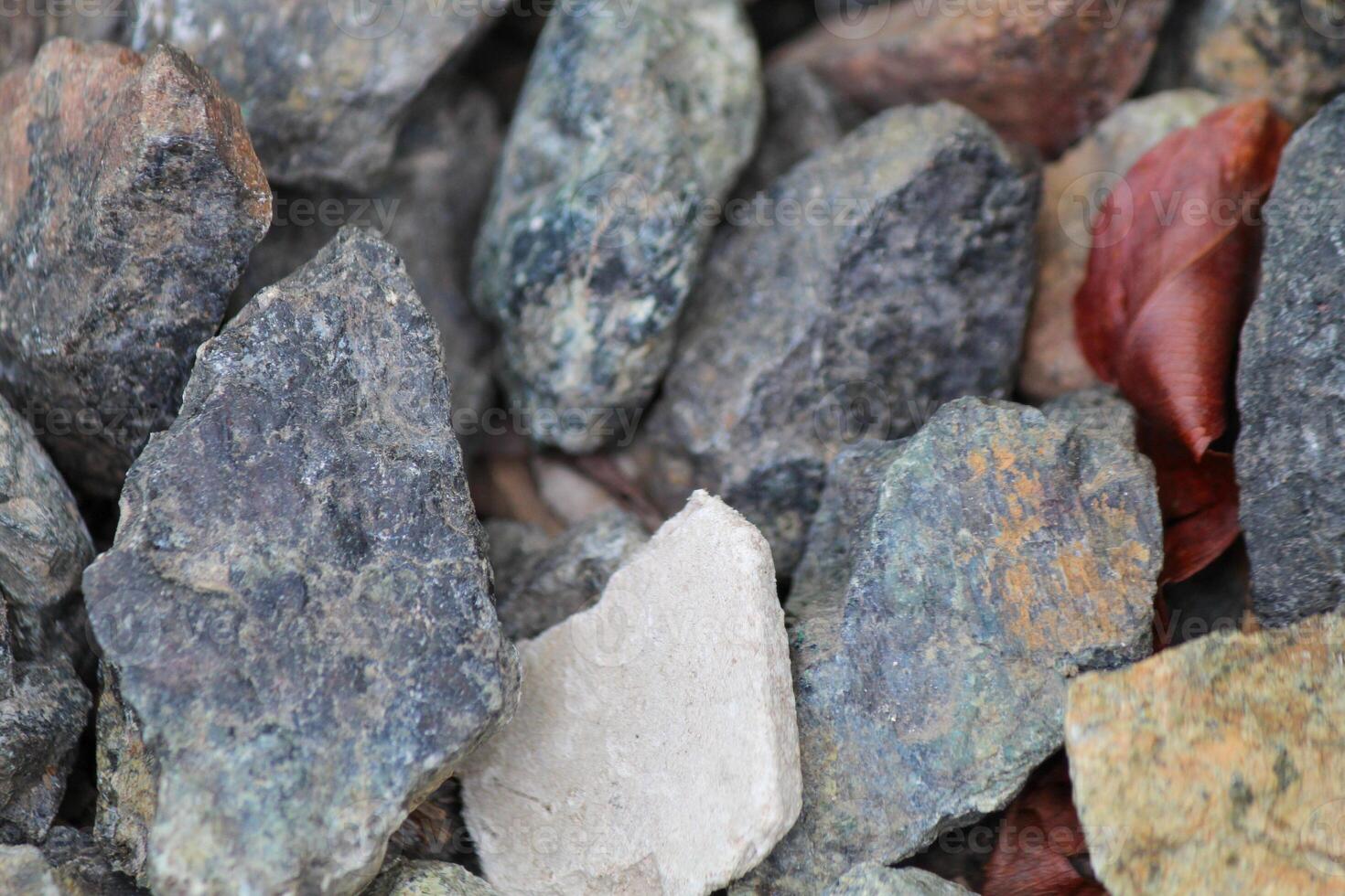 Split stones, close up photo