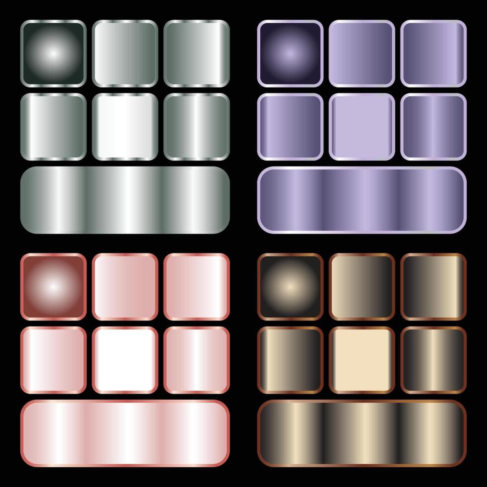 different color Gradient set vector