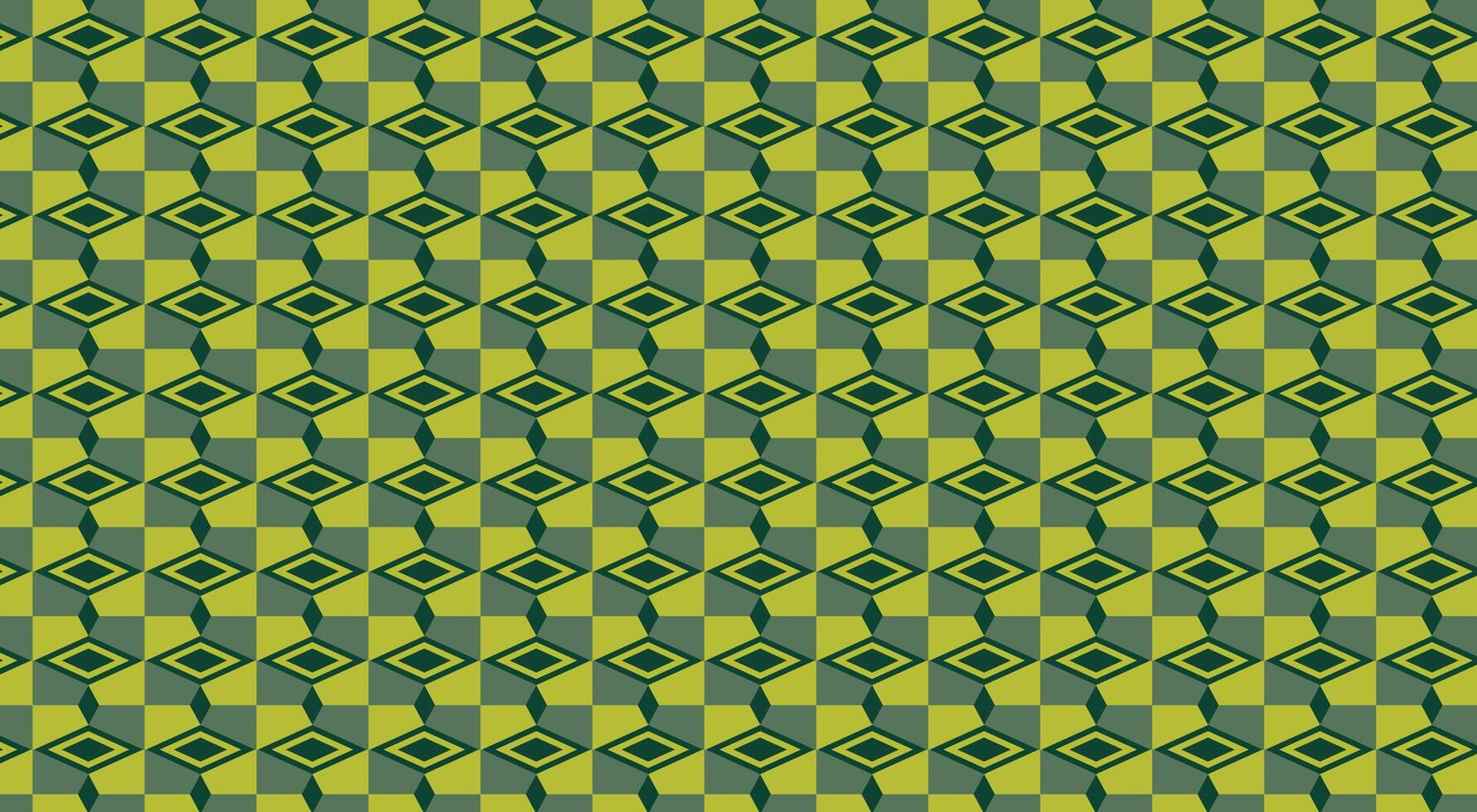 a green and yellow checkered pattern vector