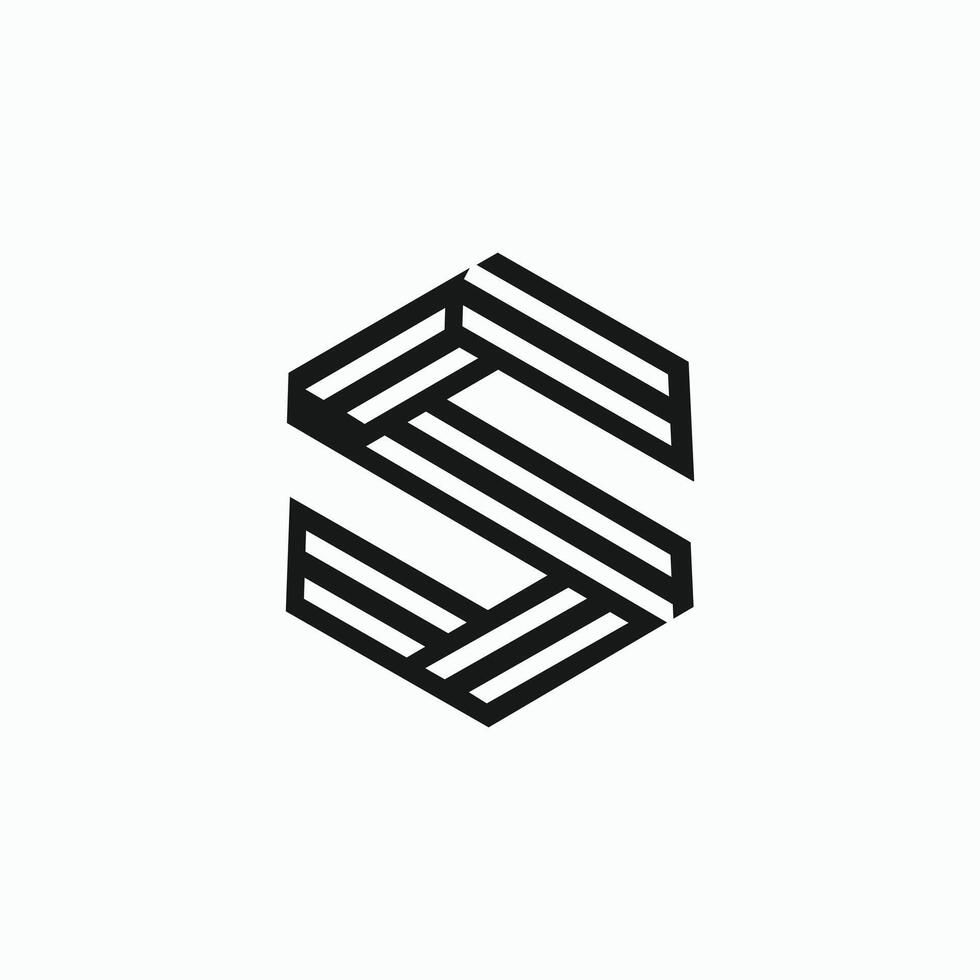 letter s logo design icon element for business or initial vector