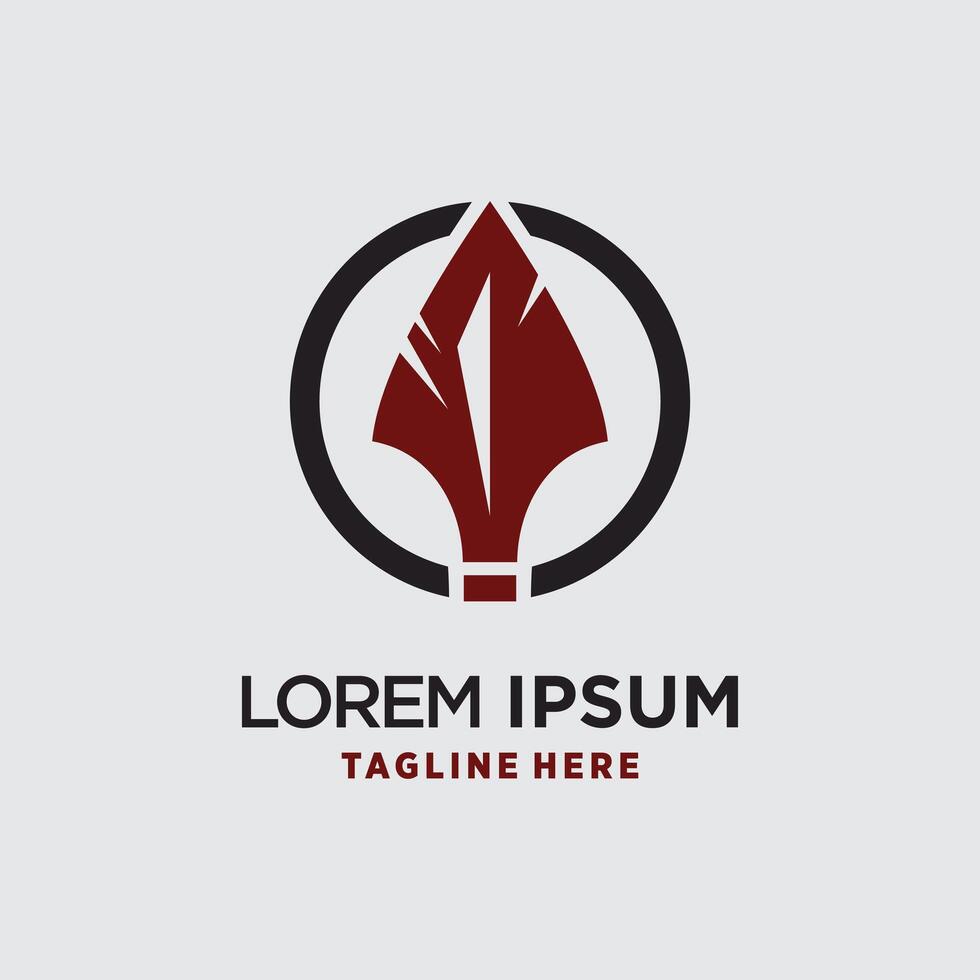 spear logo icon template design vector
