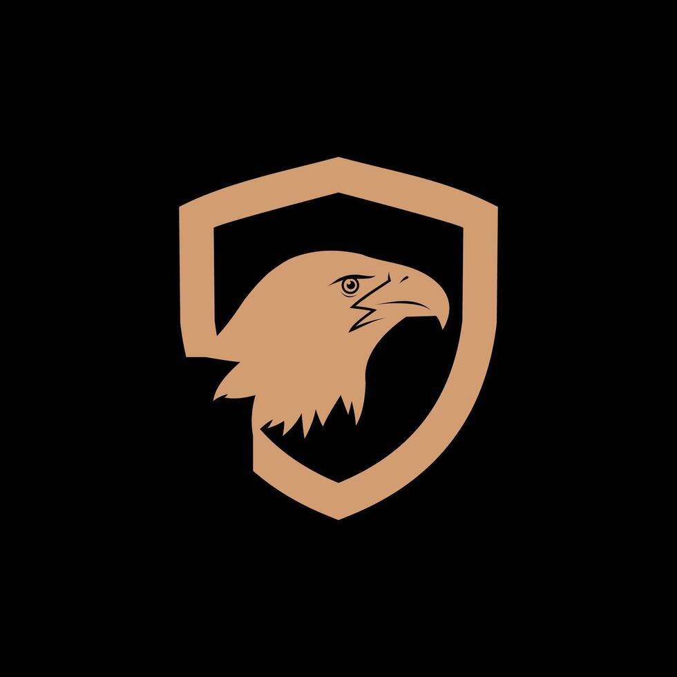 eagle head simple logo design vector
