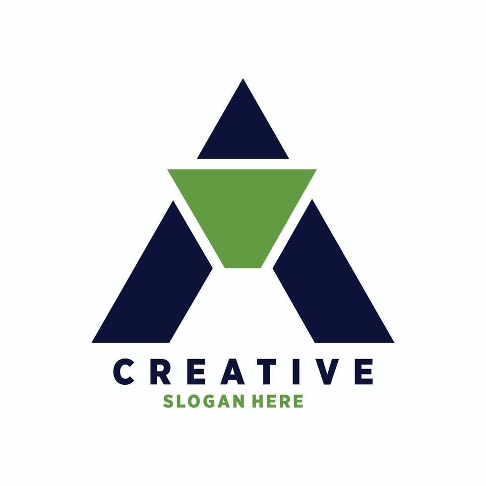 letter a design with creative unique element idea concept and icon vector