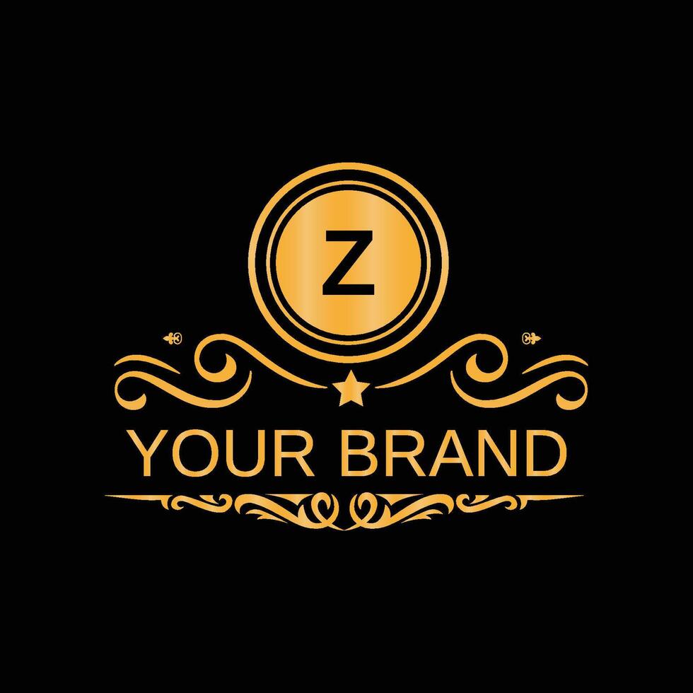 Minimalistic lettermark Z logo design for branding vector