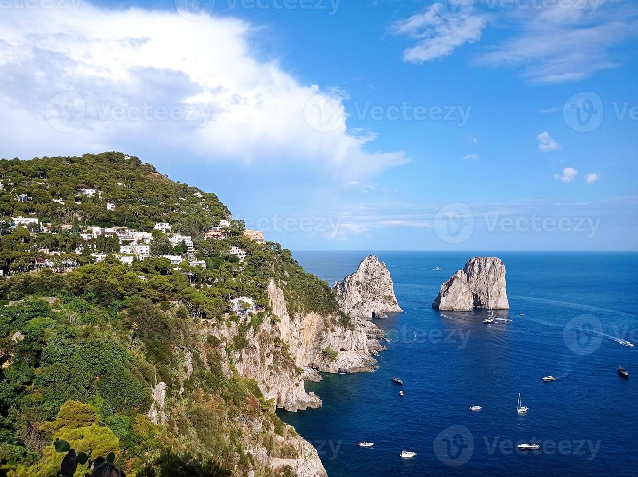 The view of mountains and sea photo