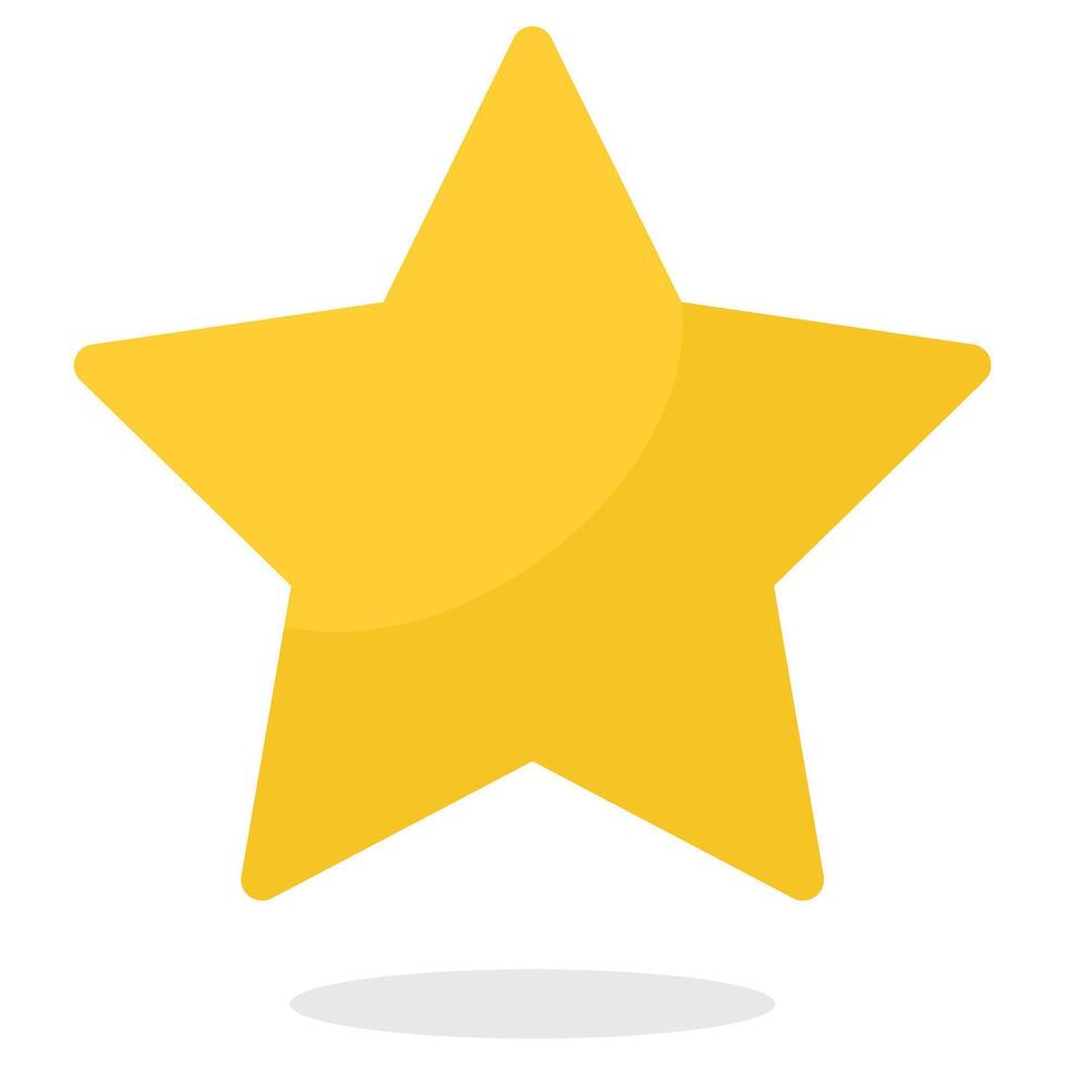 Star in flat style isolated on white background. vector