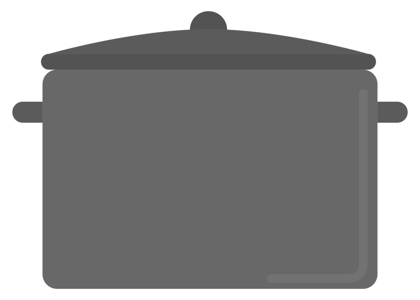 Closed saucepan flat icon isolated on white background. vector
