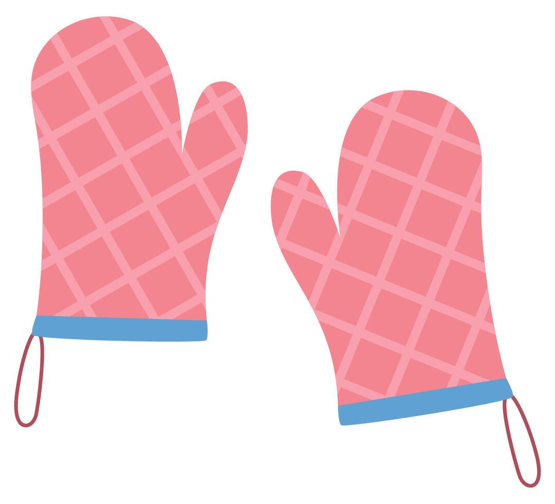 Glove potholder flat icon isolated on white background. vector