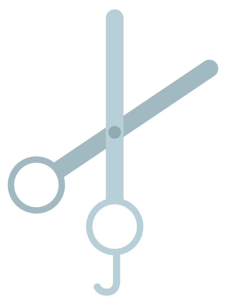 Flat icon of hair scissor isolated on a white background. vector