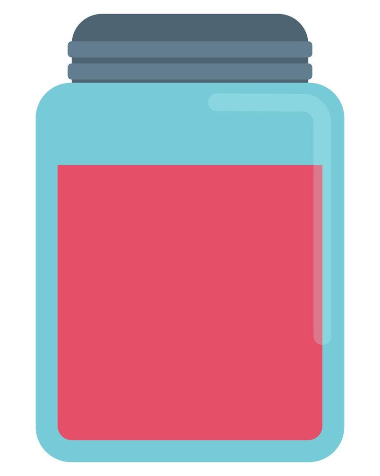 Jar flat icon isolated on white background. vector