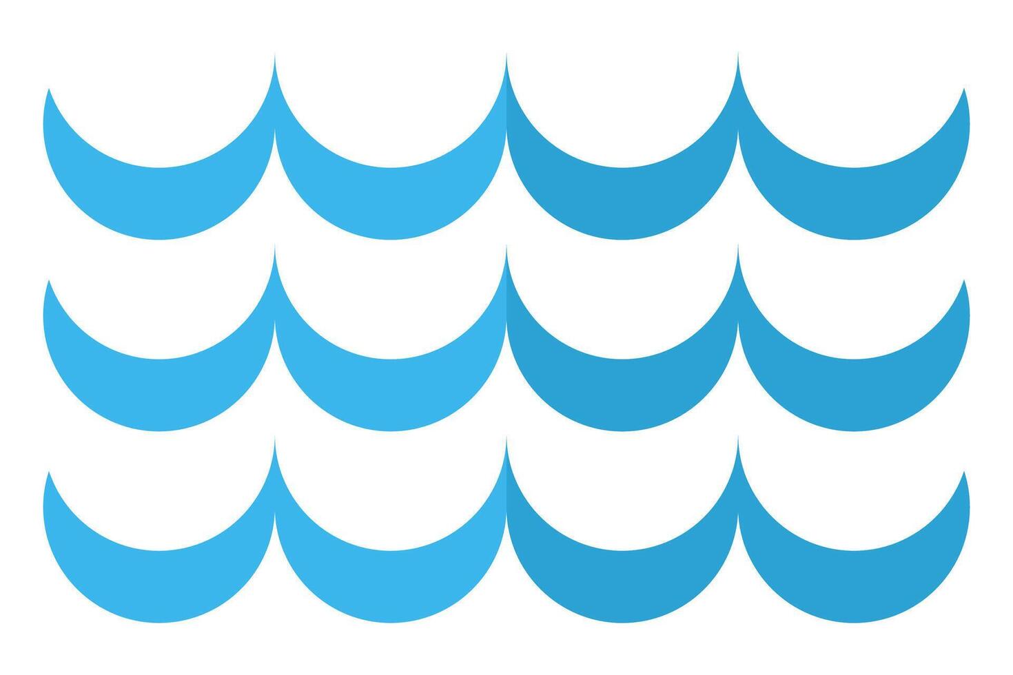 Abstract sea wave icon isolated on white background. vector