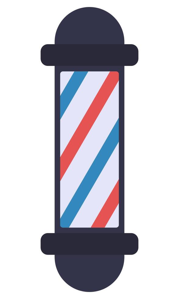 Barber pole flat icon design isolated on white background. vector