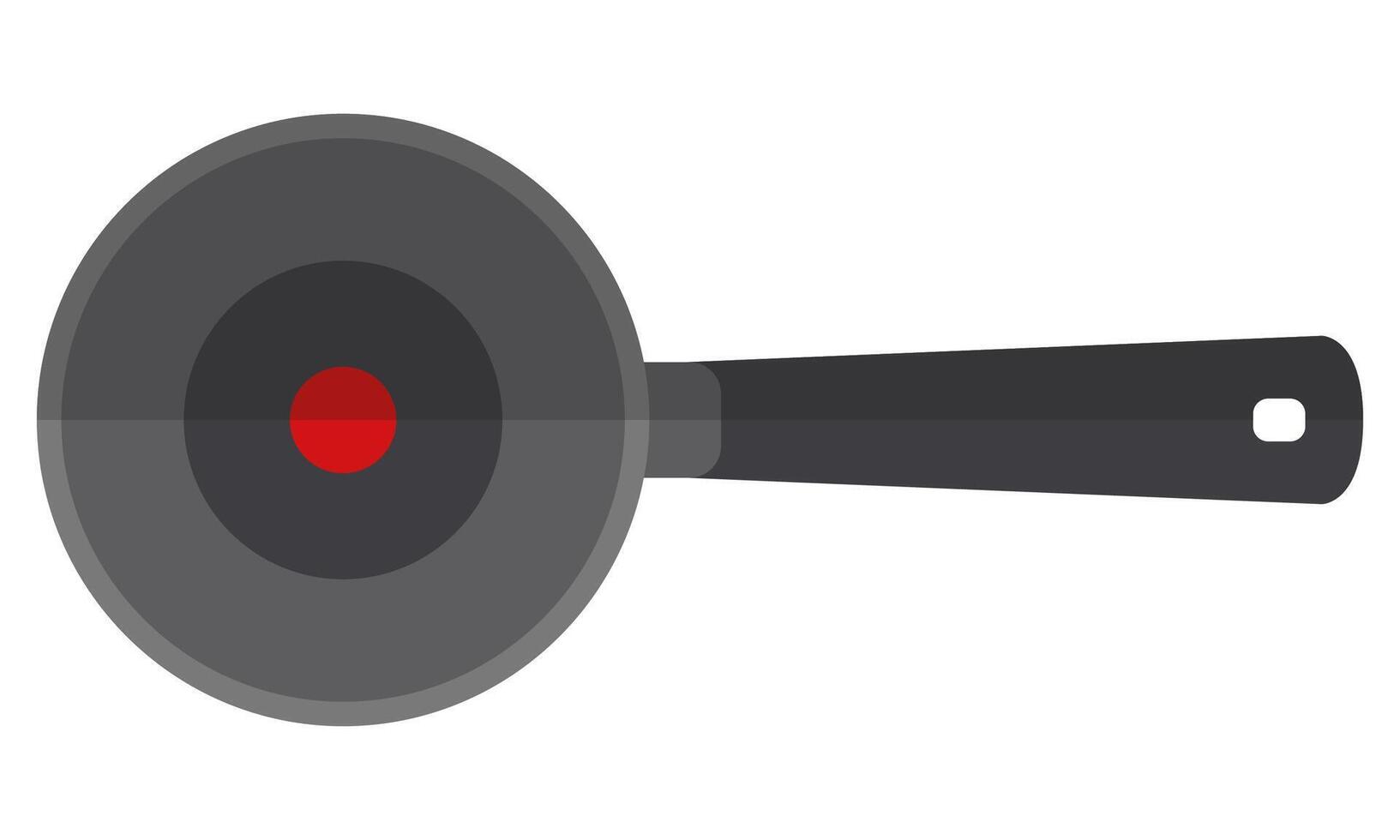 Frying pan flat icon isolated on white background. vector