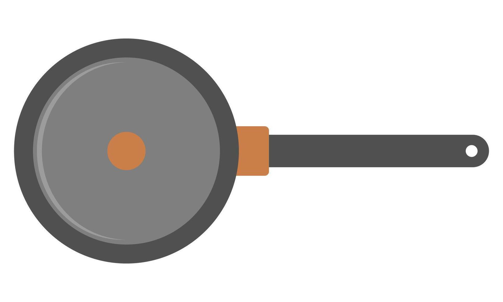 Cooking pan flat icon isolated on white background. vector