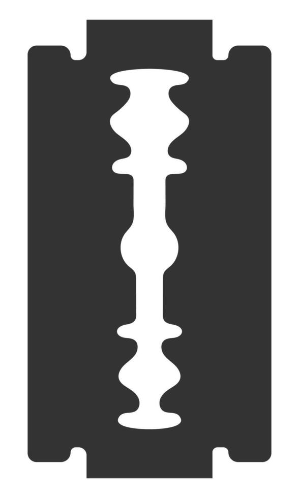 Razor blades flat icon isolated on white background. vector