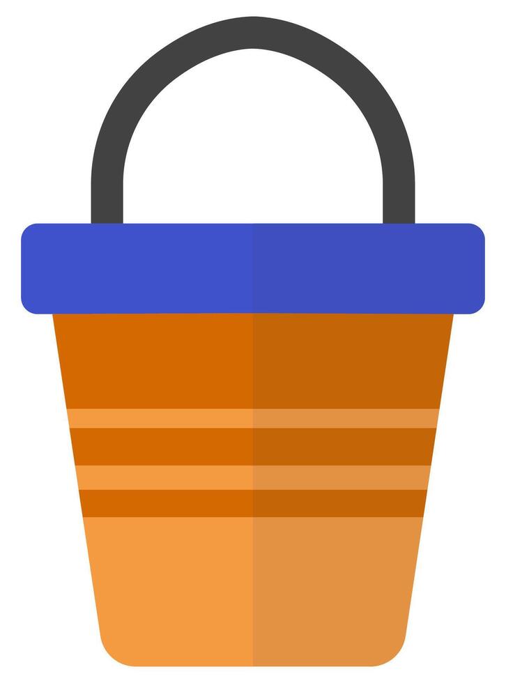 Bucket flat icon isolated on white background. vector