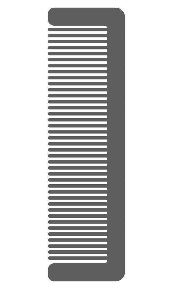 A plastic comb flat icon isolated on white background. vector