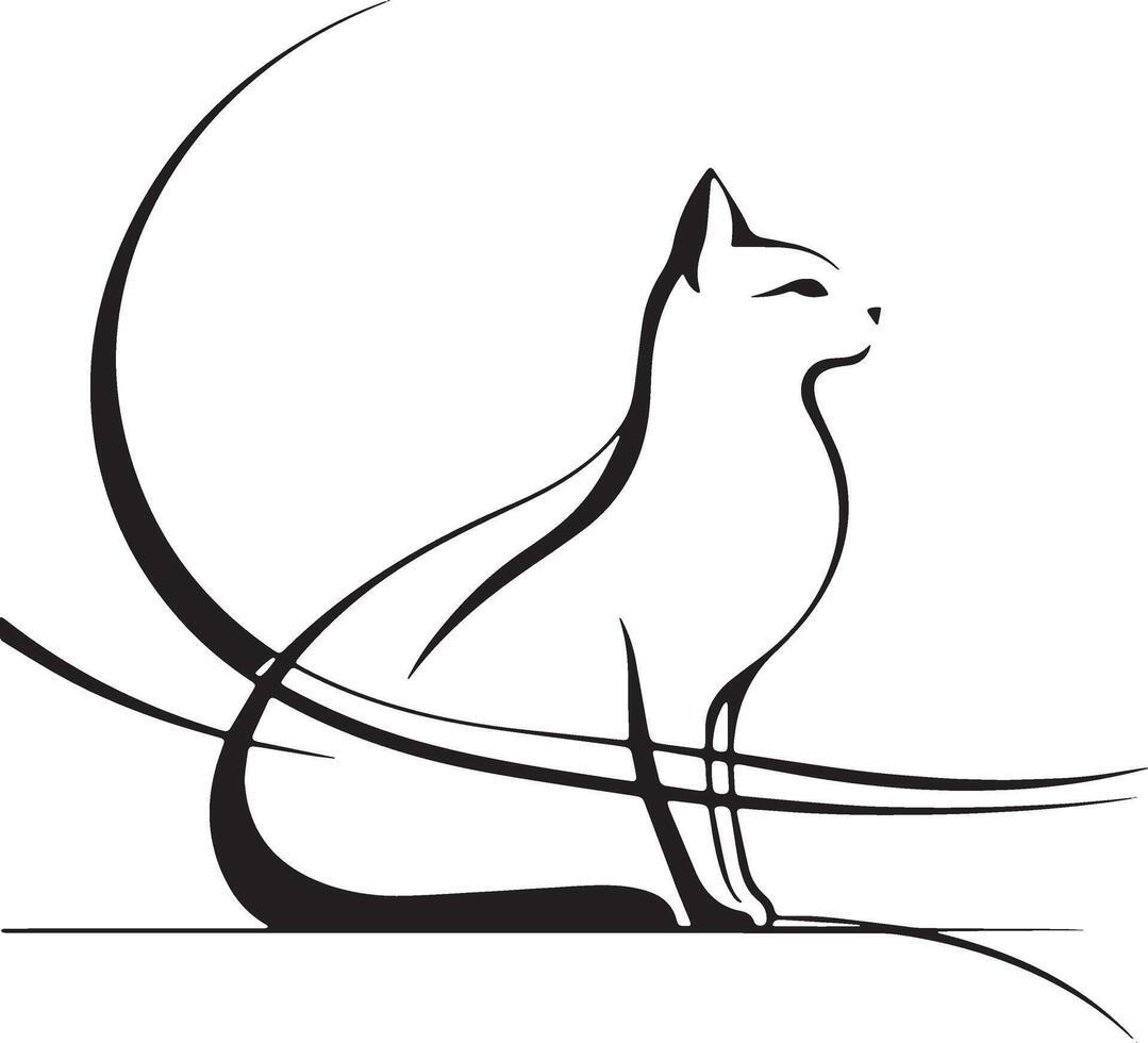 a cat is sitting on a white background vector