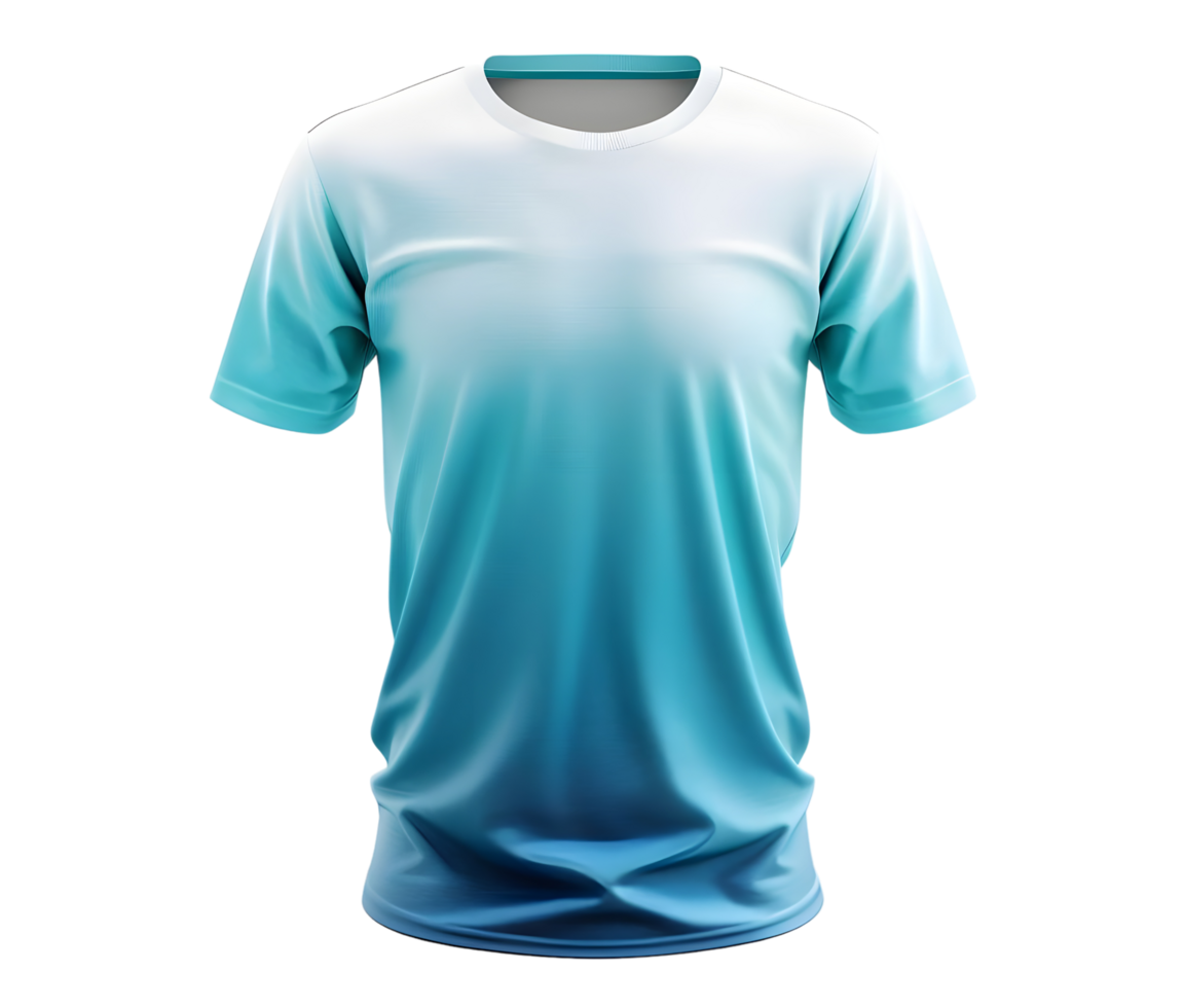 Ombre T-Shirt Mockup. Isolated on transparent background png