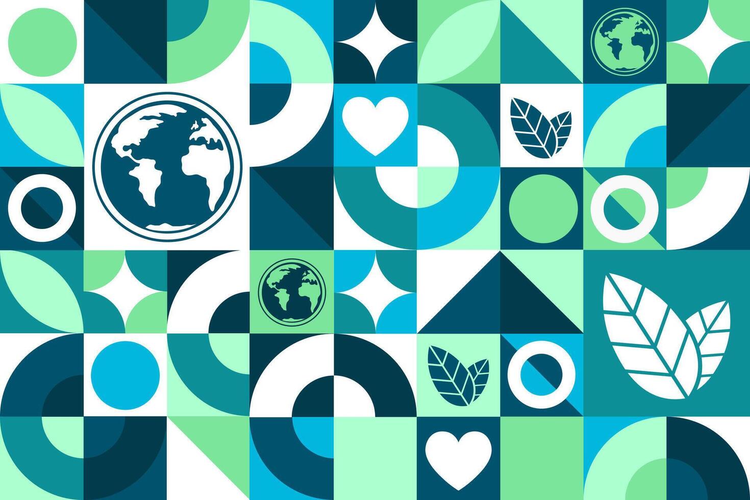 World Ozone Day. September 16. International Day for the Preservation of the Ozone Layer. Seamless geometric pattern. Template for background, banner, card, poster. vector
