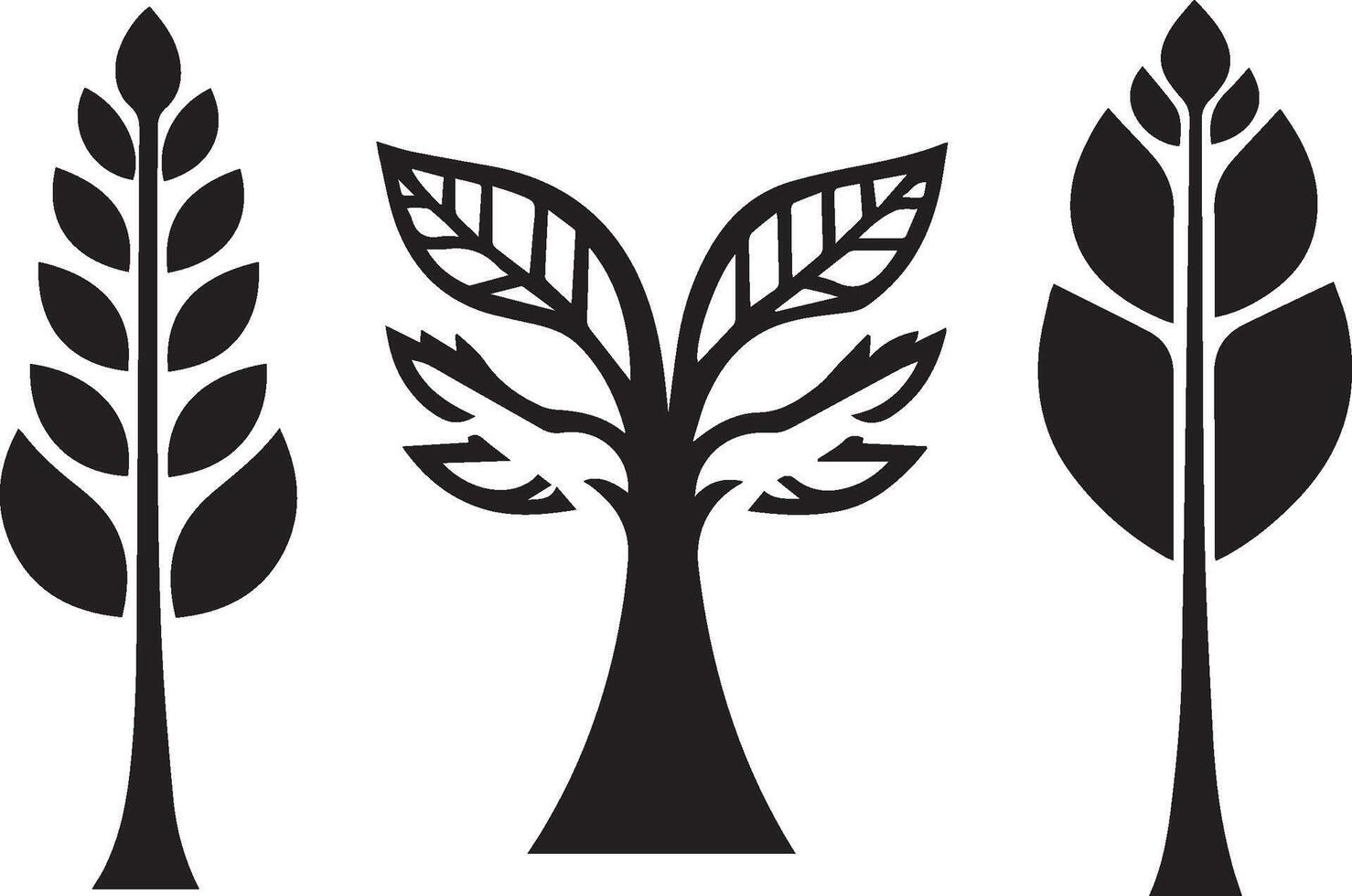 Three trees with unique ones vector