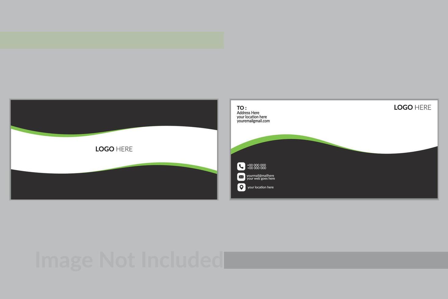 Modern Envelope Design by organic shape. vector
