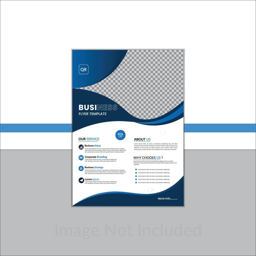 Unique business flyer design by organic shape. vector