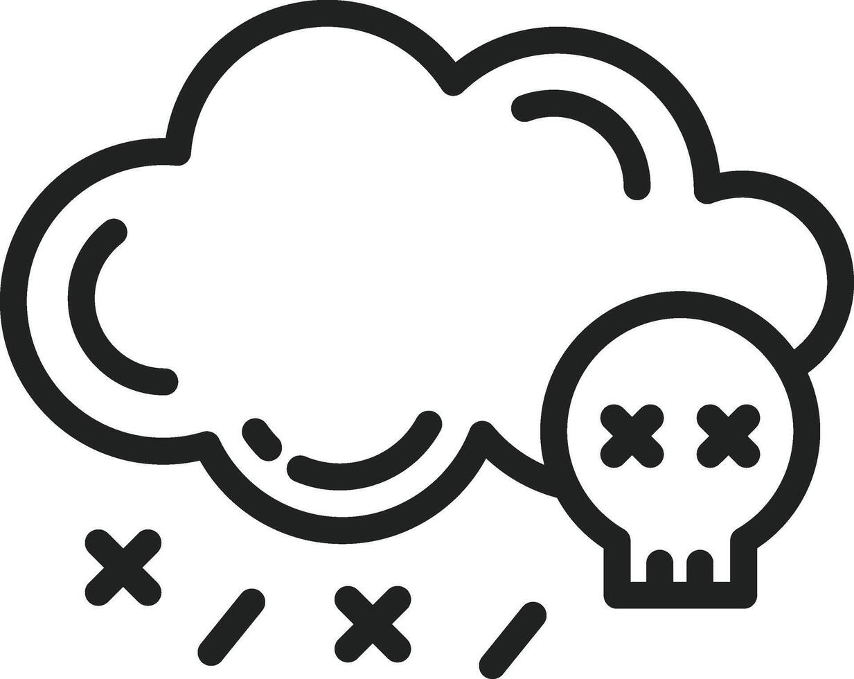 Acid Rain icon vector image. Suitable for mobile apps, web apps and print media.