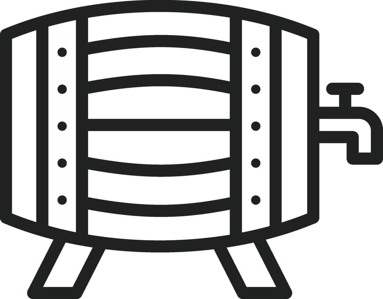 Beer Keg icon vector image. Suitable for mobile apps, web apps and print media.