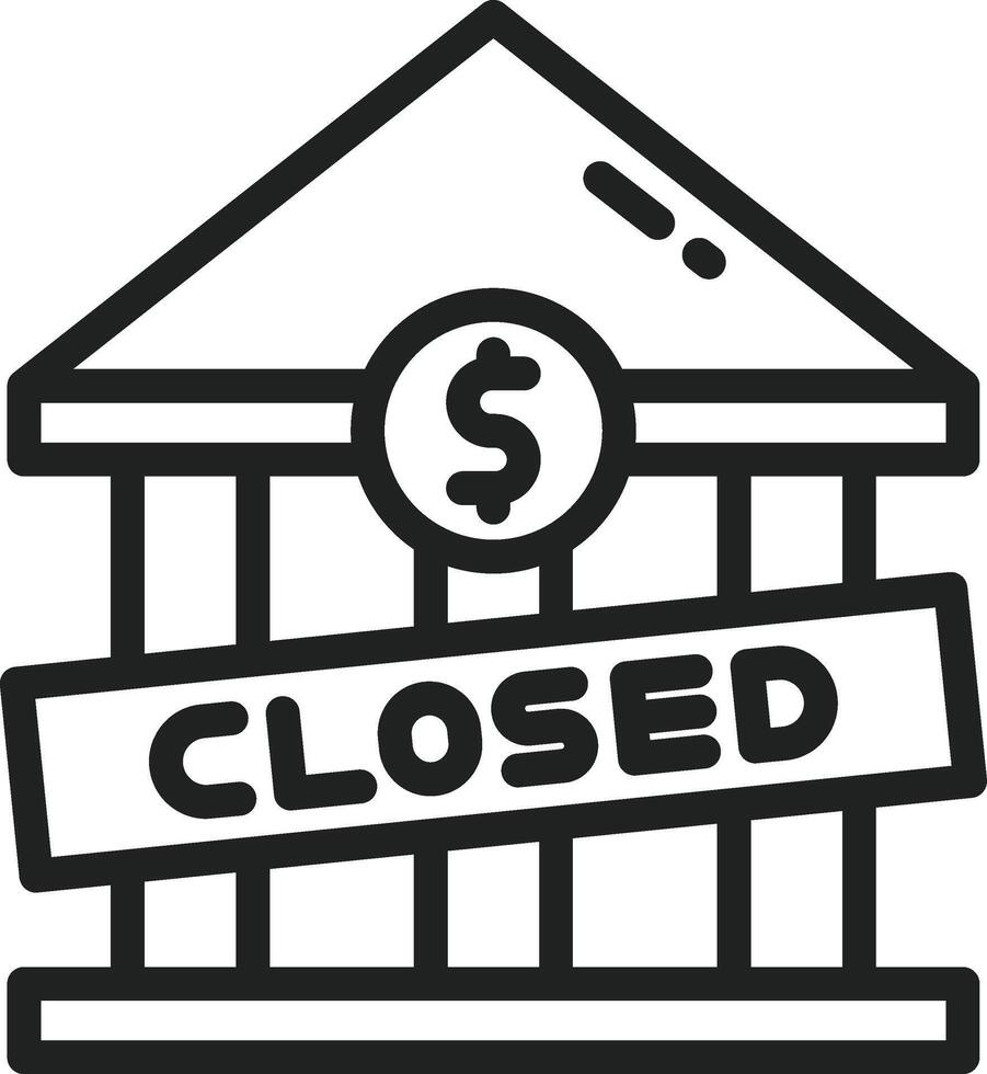 Bankruptcy icon vector image. Suitable for mobile apps, web apps and print media.
