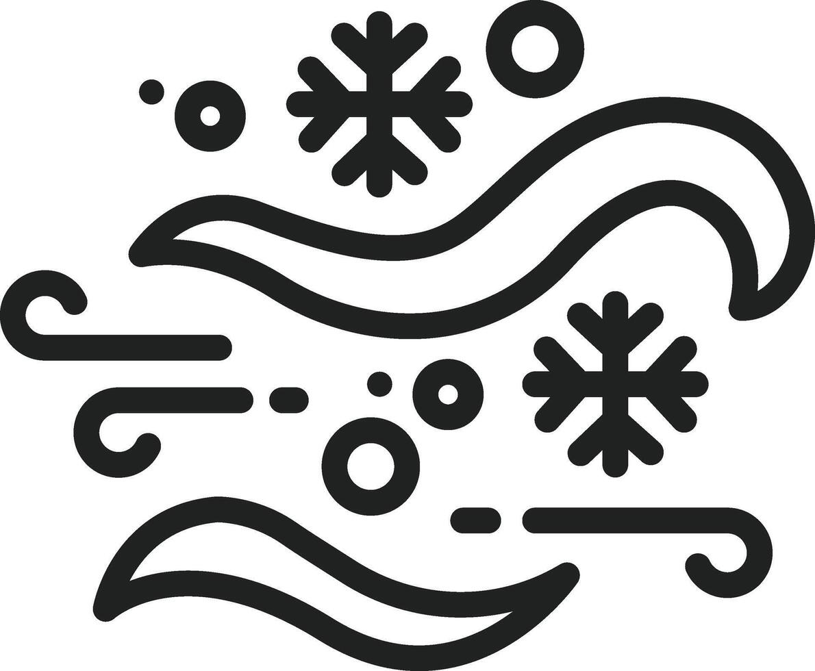 Blizzard icon vector image. Suitable for mobile apps, web apps and print media.