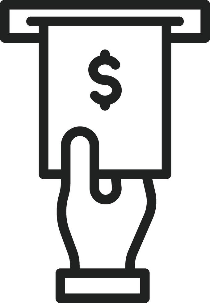 Cash Withdrawal icon vector image. Suitable for mobile apps, web apps and print media.