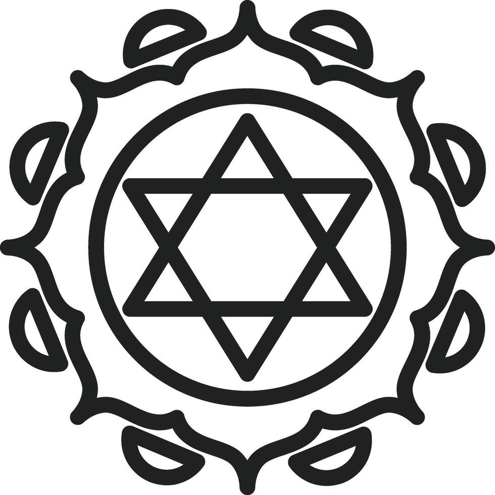 Chakra icon vector image. Suitable for mobile apps, web apps and print media.