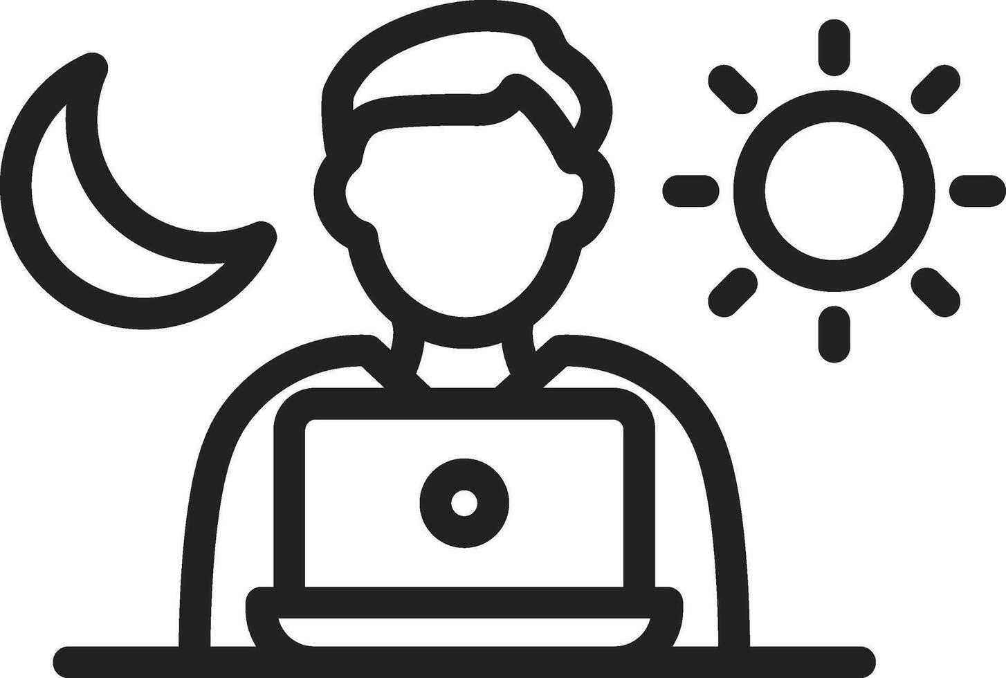 Day And Night icon vector image. Suitable for mobile apps, web apps and print media.