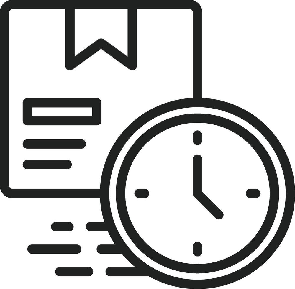 Delivery Time icon vector image. Suitable for mobile apps, web apps and print media.