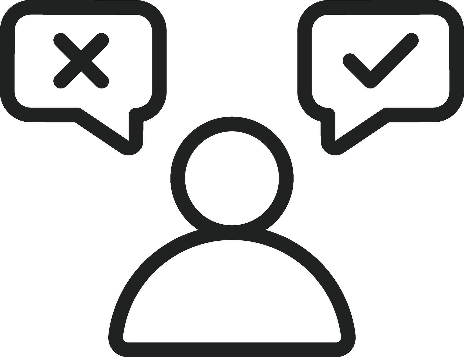 Decision icon vector image. Suitable for mobile apps, web apps and ...