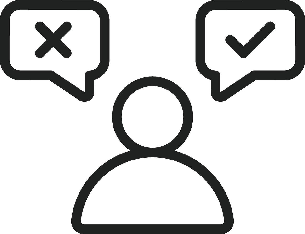 Decision icon vector image. Suitable for mobile apps, web apps and print media.