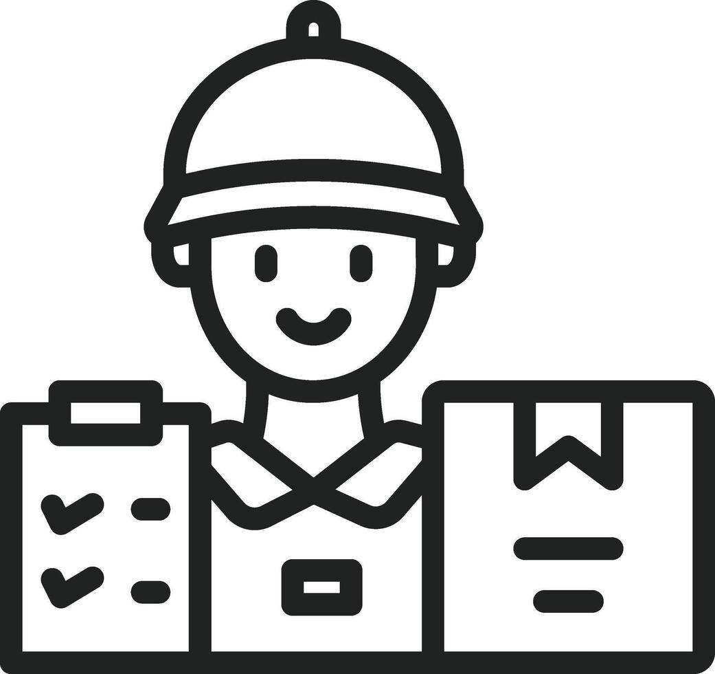 Delivery Man icon vector image. Suitable for mobile apps, web apps and print media.