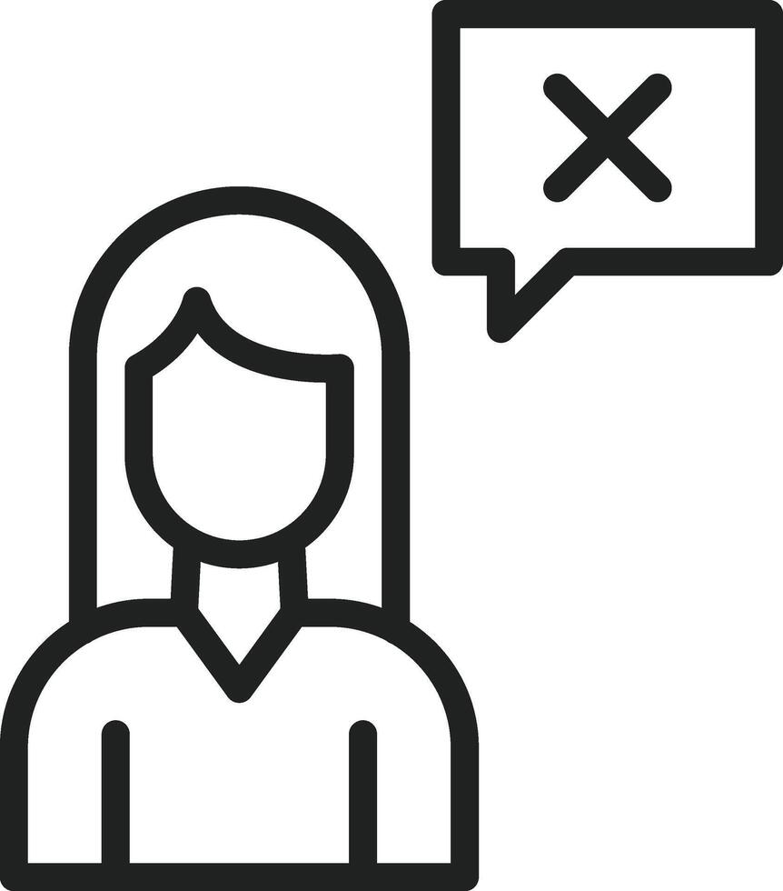 Disagree icon vector image. Suitable for mobile apps, web apps and print media.