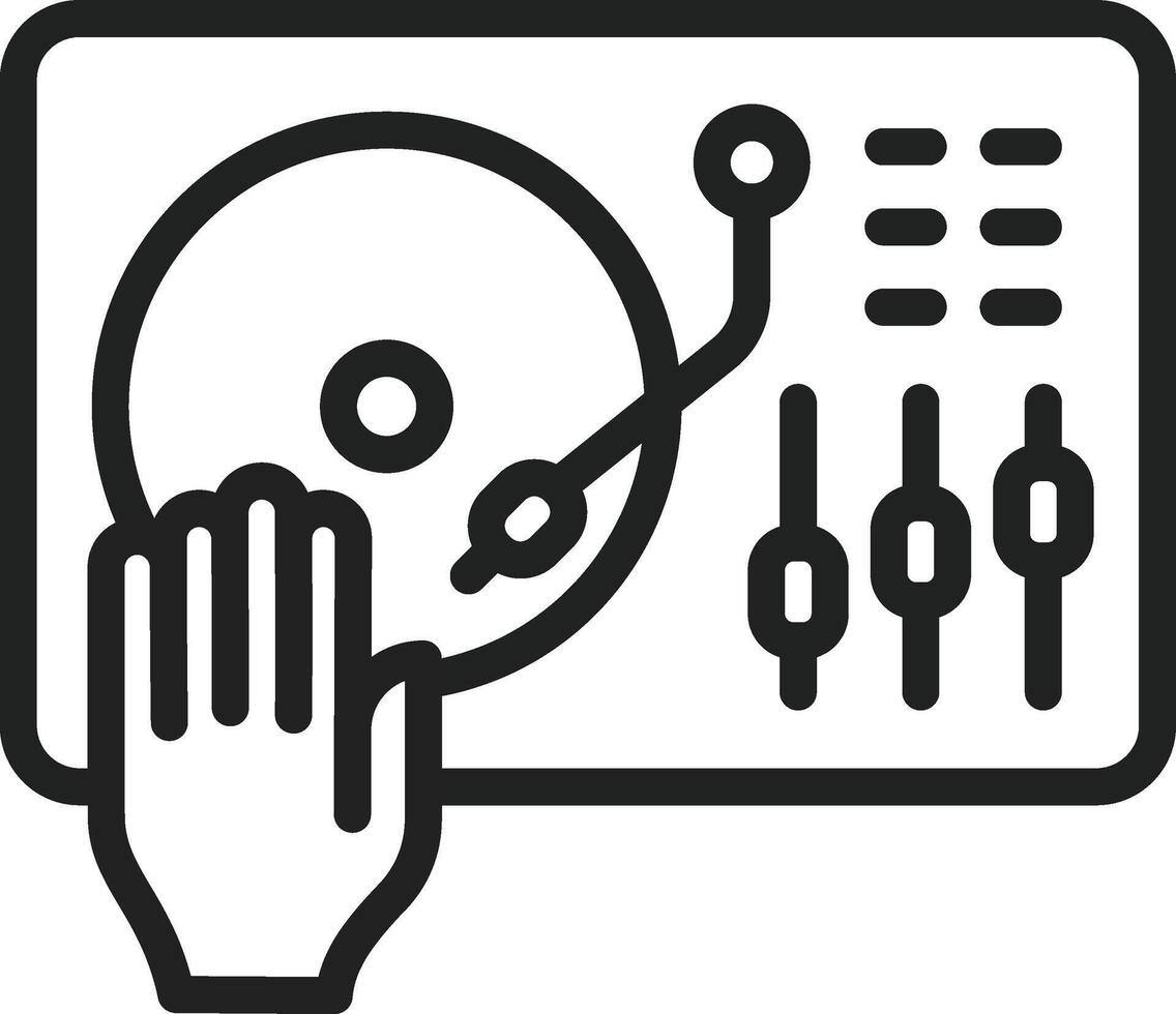 Dj Mixer icon vector image. Suitable for mobile apps, web apps and print media.