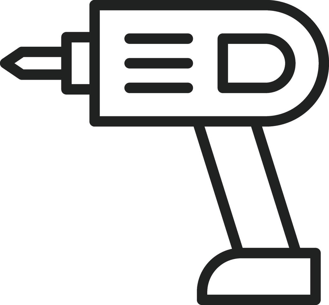 Drill icon vector image. Suitable for mobile apps, web apps and print media.