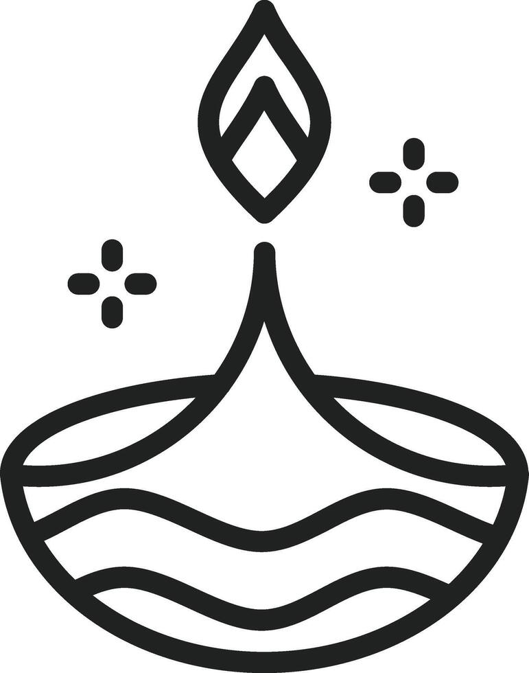 Diwali icon vector image. Suitable for mobile apps, web apps and print media.